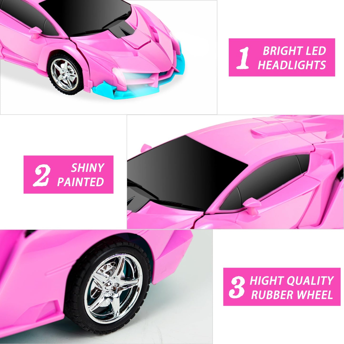 Remote Control Car, 2 in 1 Robot RC Cars Toys for 4 5 6 7 8 Year Old Girls