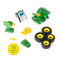 BUILD-A-BUDDY John Deere Tractor Toy and Toy Drill - Toddler STEM Take Apart Toys with 16 Individual Pieces and Kids Tools - Kids Building Toys Ages 3