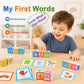 Humerry Wooden Alphabet Blocks with Flash Cards, 36 PCS ABC Learning Blocks for Toddlers 1-3