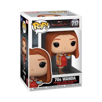 Funko Pop! Marvel: WandaVision - Pregnant 70's Wanda Vinyl Figure Multicolor, 3.75 inches