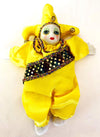 Porcelain Baby Clown Doll Mardi Gras New Orleans 6 (Yellow)