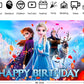 Wall Decor Backdrop for Frozen Birthday Decorations, Frozen Birthday Banner for Kids Party Supplies (5x3ft)