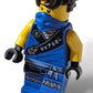 LEGO Minifigure - Legacy Jay Blue Ninja Figurine with Dual Pattern Head Neckerchief and Plastic Katanas from 71735 Ages 8+