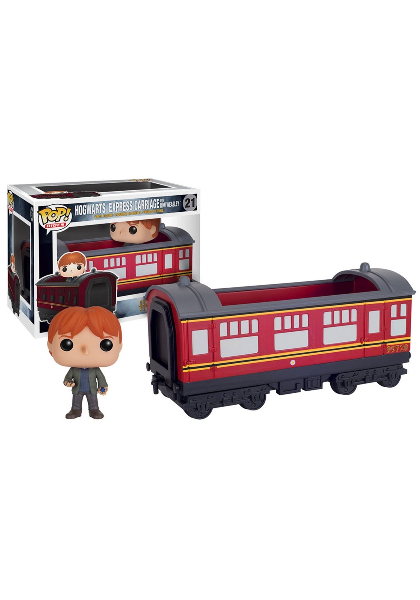 Funko POP Rides: Harry Potter - Hogwarts Express Train car with Ron Weasley Action Figure