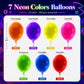 100 Pcs UV Neon Balloons, Neon Glow Party Balloons UV BlackLight Balloons glow in the dark party supplies for Birthday Decorations Wedding Glow Party