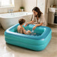 HIWENA Kiddie Pool, 45x35x14inch Green Inflatable Kids Swimming Pool with Fast Valve, Repair Patch & Drain Plug, Summer Water Fun Bathtub & Ball Pit