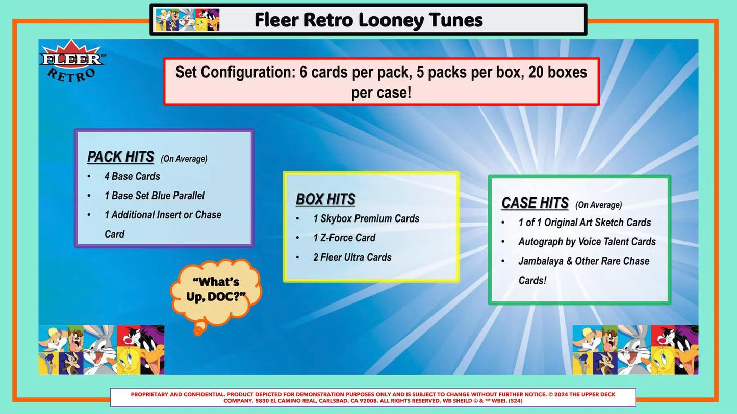Fleer Retro Looney Tunes 5-Pack Blaster Trading Card Box (Upper Deck 2024)
