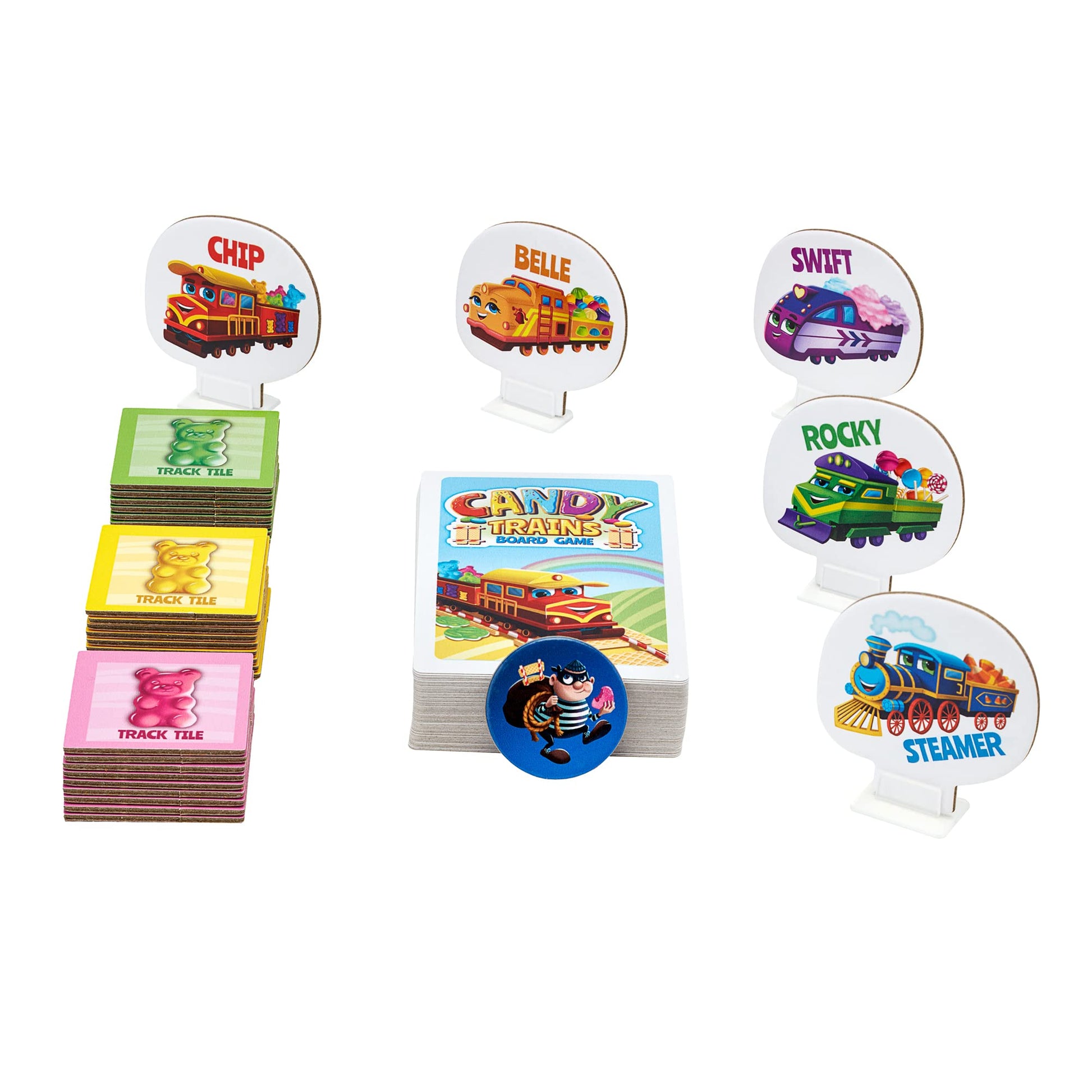 Candy Trains Board Game for Kids Ages 4+ - Build Sweet Train Tracks Together in a Fun Cooperative Game - Easy to Learn - Perfect for Family Game Night