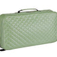 American Mahjong Set “Green" - Quilted PU Leather Carrying Bag with Shoulder Strap & Handles, All-in-One Tile Racks with Pushers, 166 Engraved Tiles