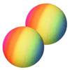 Zugar Land Neon Rainbow Playground Kickball 8 Inch Soft (2 Balls) Rubber