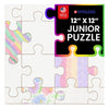 Hygloss Junior Community Puzzle - Award-Winning Design - 16 Piece Blank Puzzle to Write and Draw On - Universal Interlocking Pieces, 12" x 12" Layout