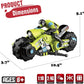 UNIQUE KIDS Remote Control Motorcycles - 360° Spinning Action, High-Speed Racing Motorbike with LED Lights for Boys and Girls Green Color
