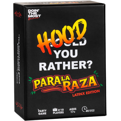Doin' The Most - Hood You Rather: para La Raza | Adult Party Game for Game Night | Hilarious Would You Rather Card Game Celebrating Latinx Culture |