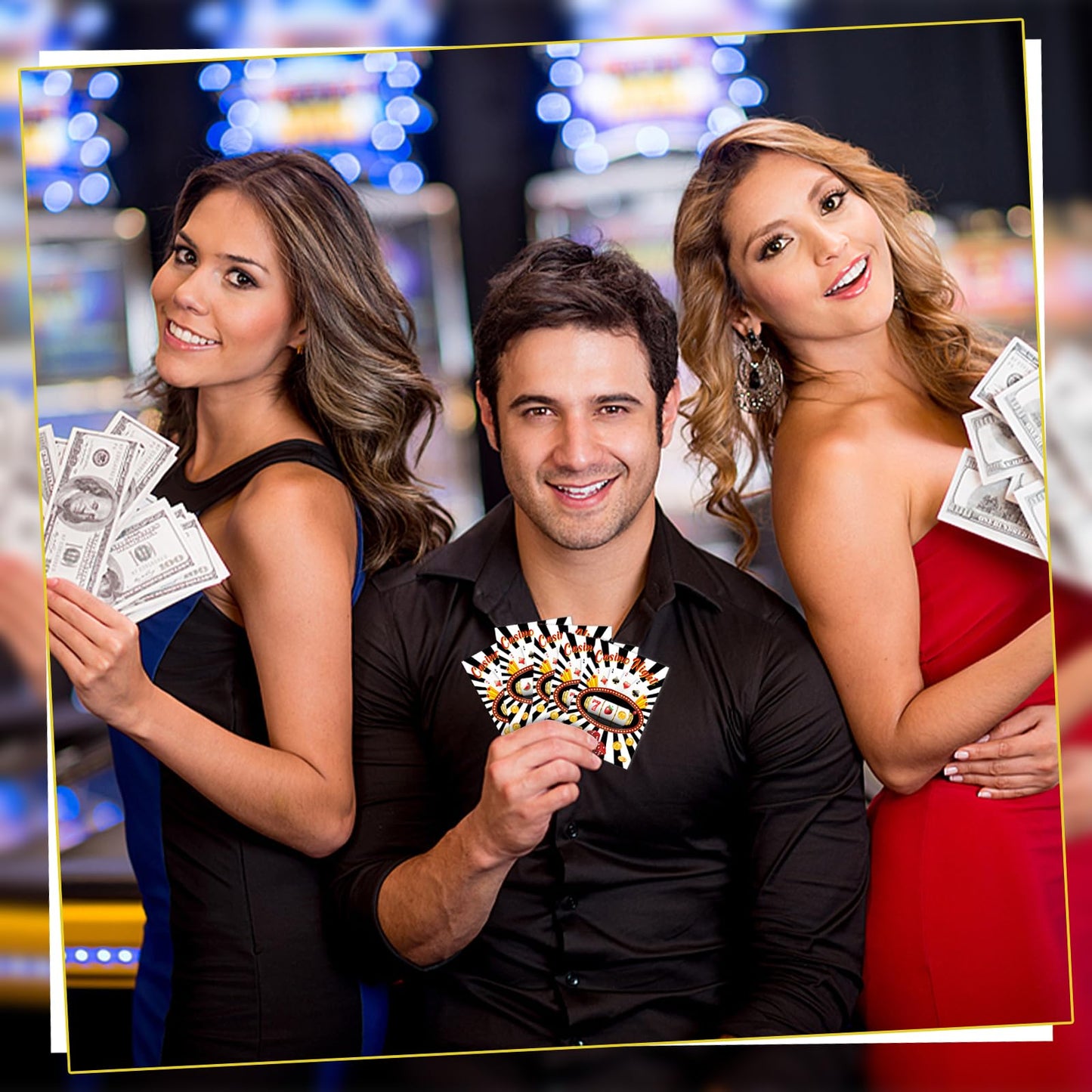 FIONUPI 150 Packs Casino Scratch Off Cards Casino Night Theme Party Game Gambling Slot Machine Party Favors Supplies