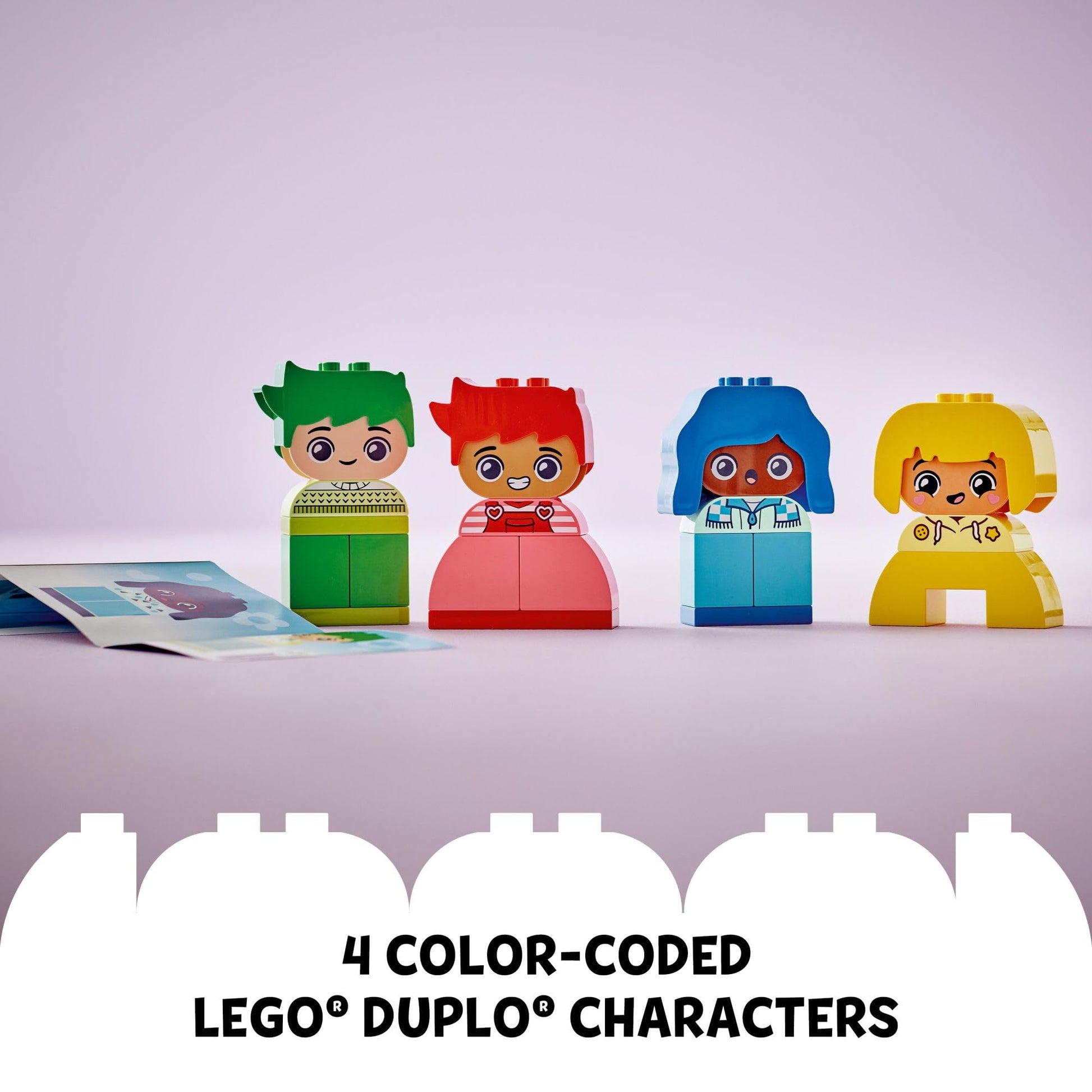 LEGO DUPLO My First Big Feelings & Emotions Interactive Toy, Colored Building Bricks and 4 Characters, Social and Emotional Play for Preschoolers, 1