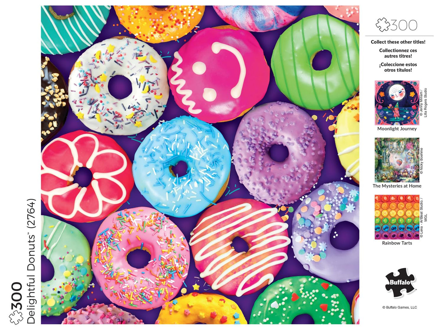 Buffalo Games - Delightful Donuts - 300 Large Piece Puzzle for Adults