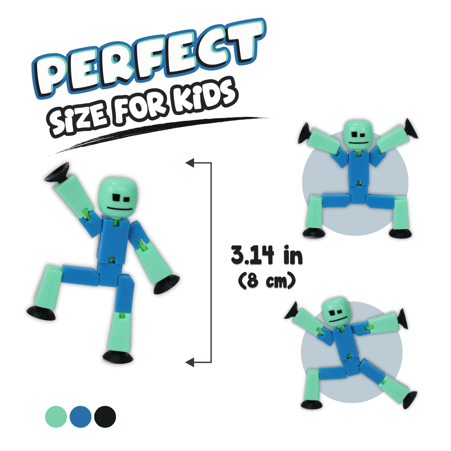 STIKBOT Zing Zanimation Studio with Horse (What the Bot) - Stop Motion Animation Playset with Poseable Figures & Green Screen for Creative Play