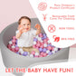 COZYTRAUM Foam Ball Pit with Velvet Cover, 35x12 Inch Round Grey Play Pool for Toddlers,Ideal Gift for Kids Indoor Outdoor Game, Balls Not Included