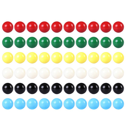 Laviesto Game Replacement Marbles Balls,60pcs 9/16inch Acrylic Balls for Chinese Checkers,Aggravation Game,Marble Run,Marble Games(6 Colors)