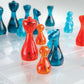 Board Games - Premium Transparent Chess Board with 32 Translucent Game Pieces. Acrylic Chess Game Set, Compact Size for Travel, Chess Sets for Adults
