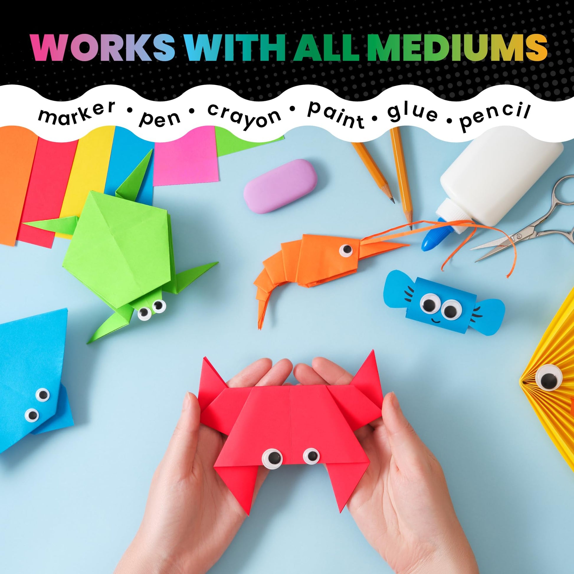 Hygloss Yellow Bright Colored Cardstock - 8.5x11-Inch, 90 Sheets, 65 lb/ 176 gsm, Fade-Resistant, Acid-Free Color Card Stock Paper