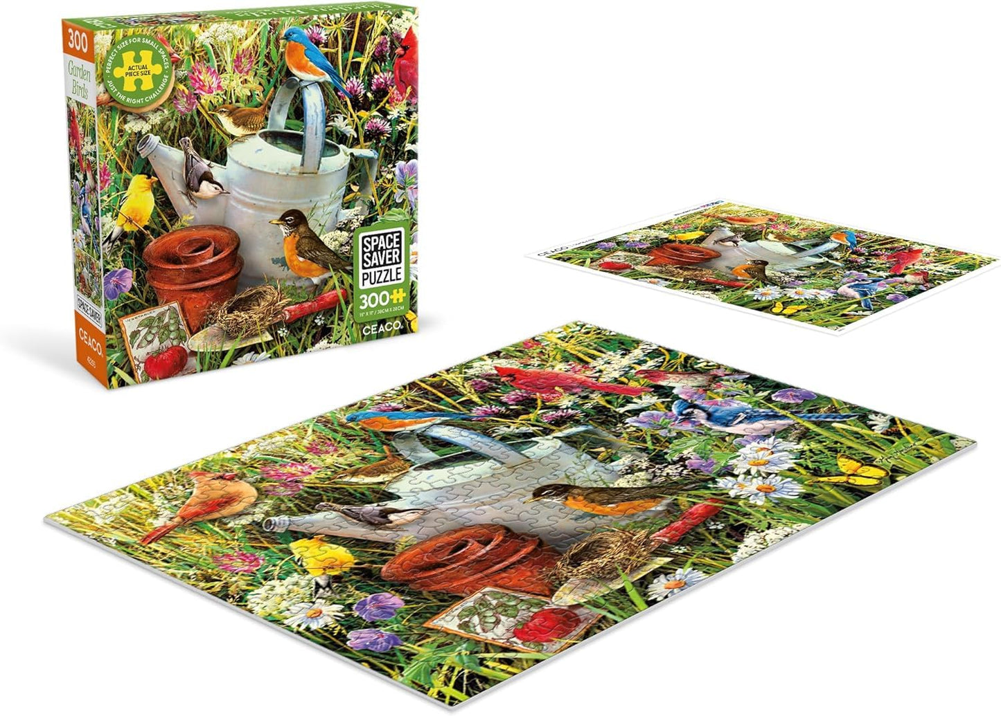 Ceaco - Garden Birds - 300 Large Piece Jigsaw Puzzle for Adults