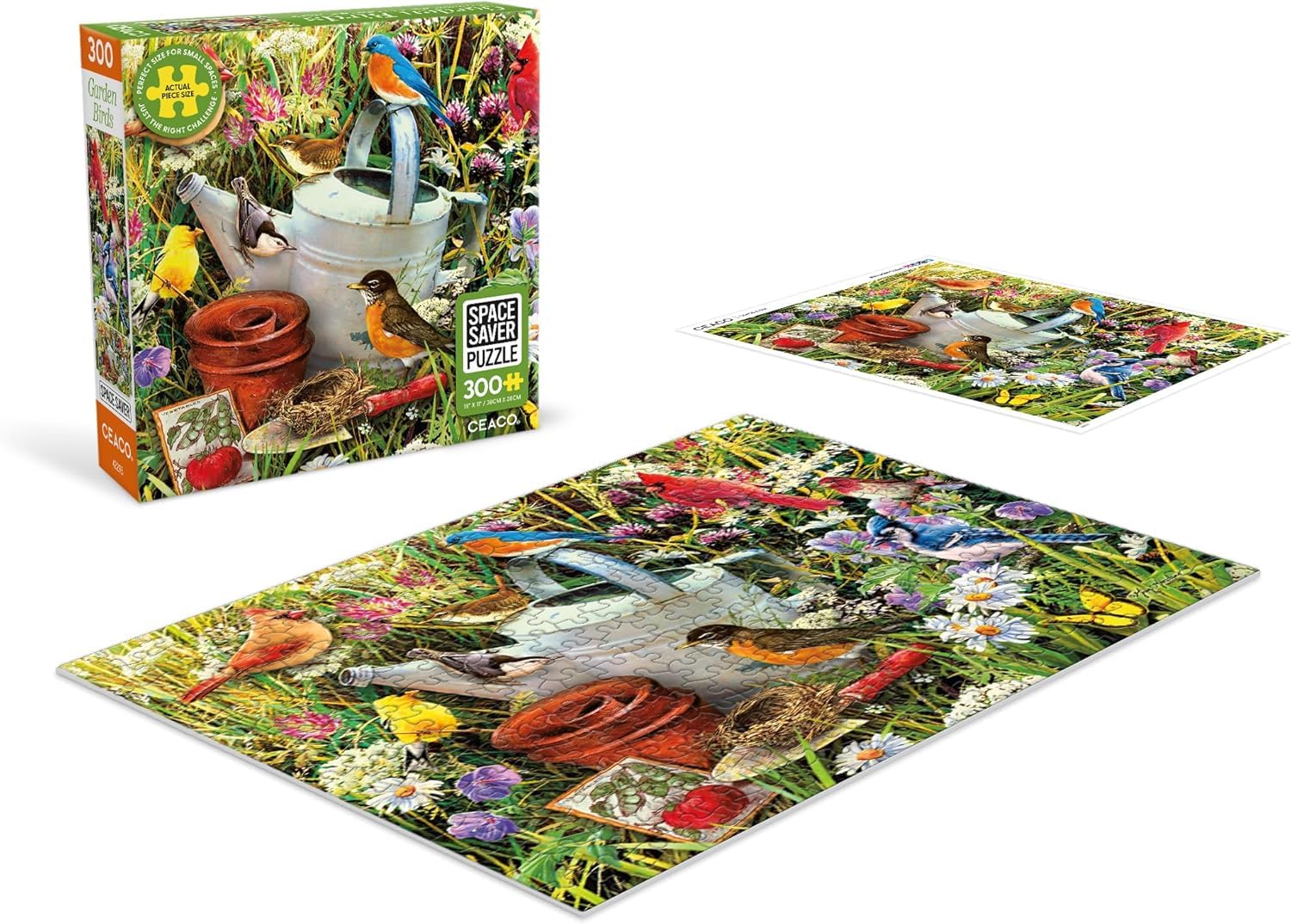 Ceaco - Garden Birds - 300 Large Piece Jigsaw Puzzle for Adults