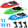 Twister.CK RC Boat, 3PACK High Speed Remote Control Boat for Kids & Adults, 10km/h 2.4G Boats for Pools and Lakes, Rechargeable Battery Included