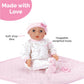 Adora 16 Inch Girl Baby Doll with Accessories Pink Matching 9-Piece Set Including a Pacifier, Hospital, Bracelet, Diaper, and More Gift for Toddlers