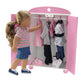Emily Rose 18 Inch Doll Clothes Hangers 5-Pack Pink Wooden | Closet Organizer Compatible with American Girl and Our Generation Doll Clothing | 18”