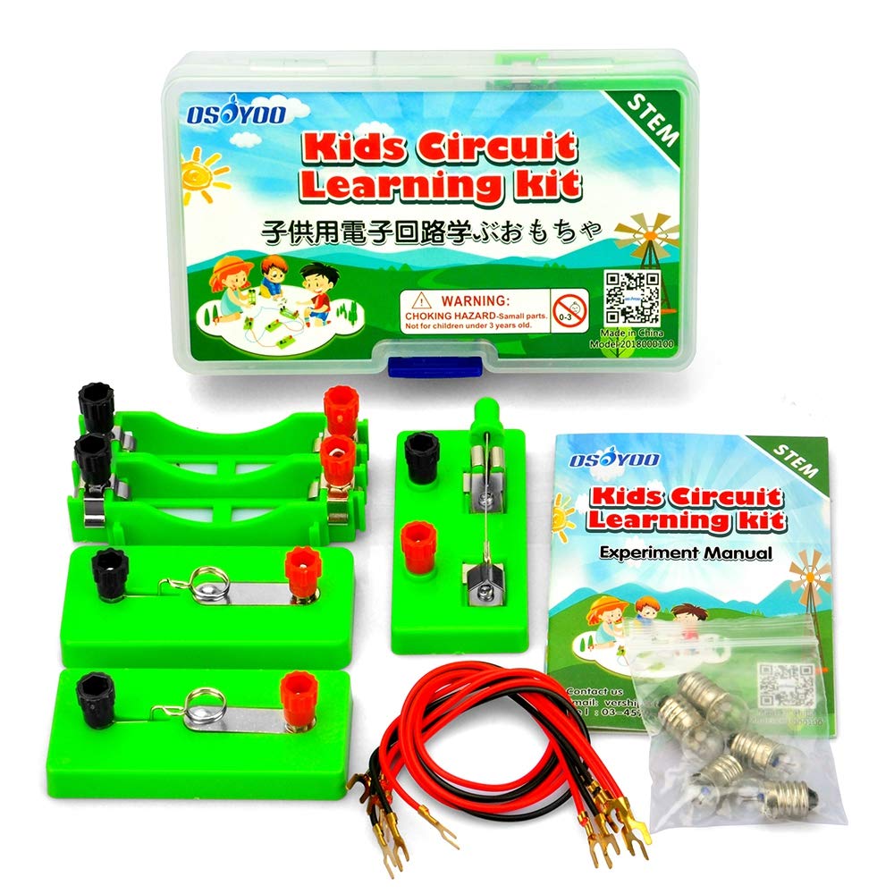 OSOYOO Electricity Circuit Learning Kit for Science Study,Series Circuit Parallel Circuit, Physics Experiments Learning Tool
