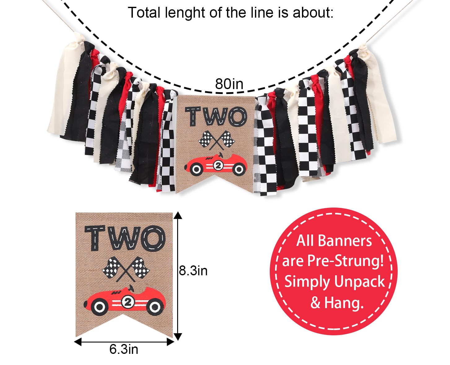 Two Fast High Chair Banner - Racing Two Birthday Party Decorations,Racing Two Birthday Highchair,Two Fast Birthday Decorations,Fast Race Car 2nd