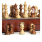 20" Extra Large Folding Chess Set - Walnut Wood Board & Weighted PVC Pieces - Portable Tournament Game for Adults, Travel, Gifts (Perfect