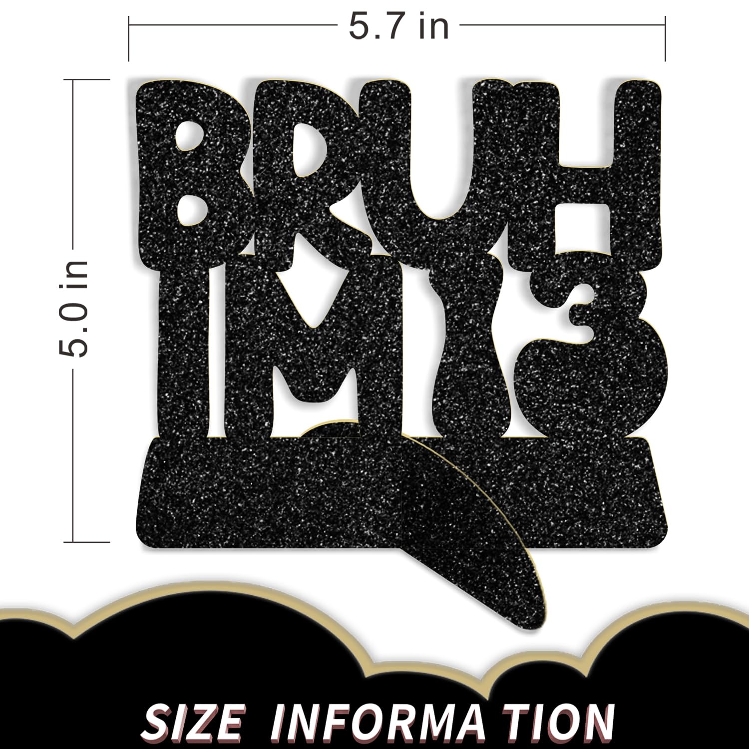 13th Birthday Decorations for Boys - 3 Pack 'Bruh I'm 13' Centerpiece Set, Teen Party Supplies with Table Decor, Happy Birthday 13 Centerpieces