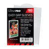 Ultra PRO - Easy Grip Card Protector Sleeves, 2.5" x 3.5", 100ct, Half Circle Tab for Toploader, Protect & Store Baseball, Sports, Gaming Cards