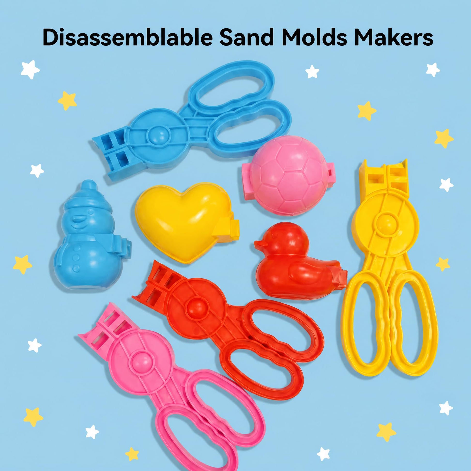 UMUACCAN 4 Pcs Sand Molds Maker for Kids, Sand Toys