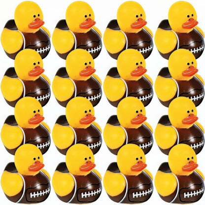 Fun Express Mini Football Rubber Ducks (Set of 24) Rubber Duckies-Tabletop Decor Accents, Party Favors, Novelty Gifts