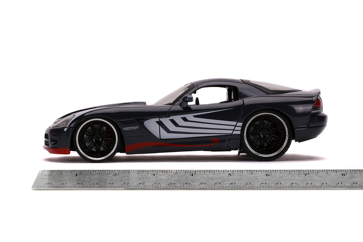 Jada Marvel 1:24 Dodge Viper Die-cast Car with 2.75" Venom Figure, Toys for Kids and Adults