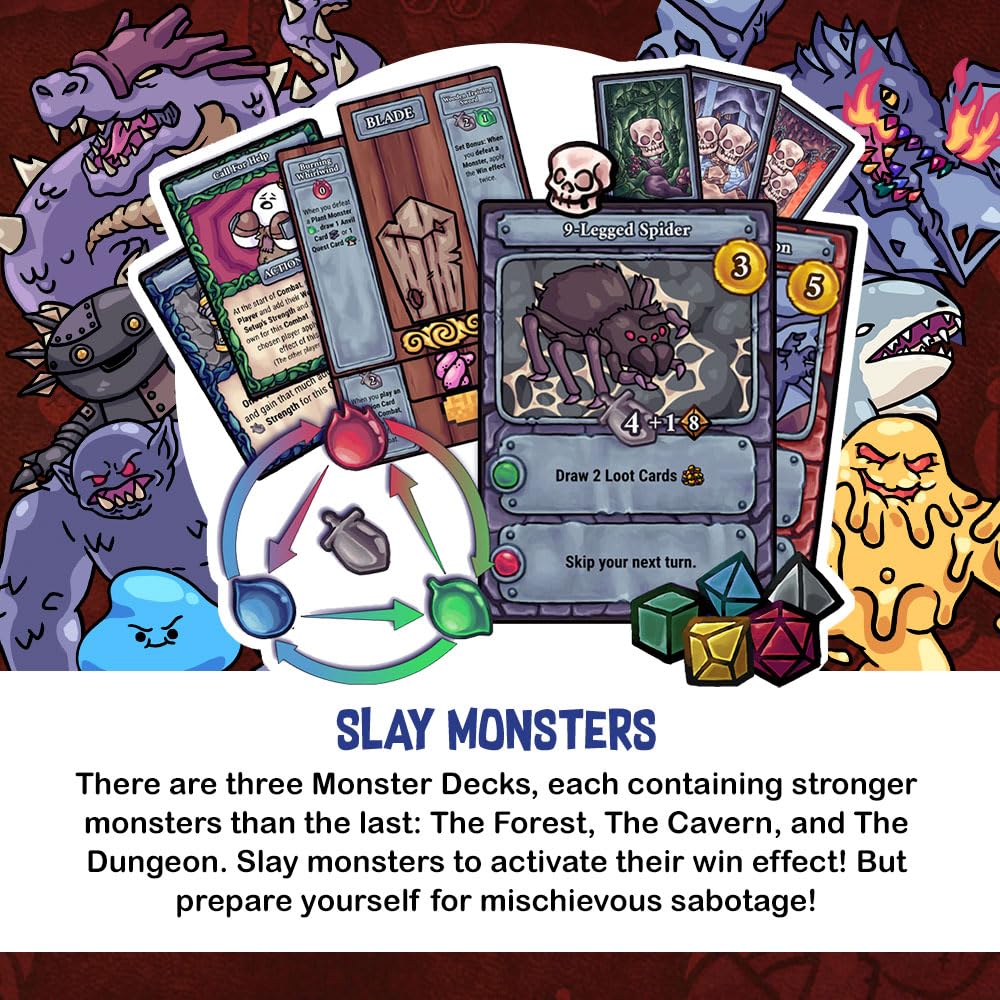 Fool’s Blade First Edition In Collectible Jumbo Sword Box - A Sword Crafting, Monster Slaying, Loot Grabbing, Backstabbing Card Game for Teens