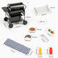 SAMCAMI Dollhouse Furniture Kitchen Grill Set (7 PCS) - Metal Grill, Skewers, Steak and Other Dollhouse Accessories - 1:12 Scale Miniature Dollhouse