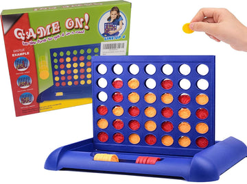 4 IN A ROW Board Games Foldable Line up 4 Toys Children's Educational for Kids Blue SHUYUE