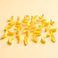 30Pcs Yellow Mini Plastic Artificial Bananas 1/12 Scale Dollhouse Accessories, Realistic Miniature Fruit Models for Fairy Garden Kitchen Decor & DIY