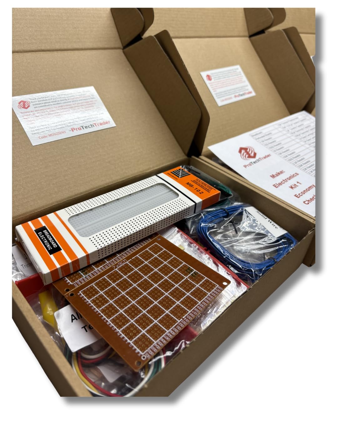 Make: Electronics 3rd Ed Kit 1 Economy - Beginner, Intermediate, & Advanced (Teen - Adult) Component Pack for The Experiments in Make: Electronics 3rd