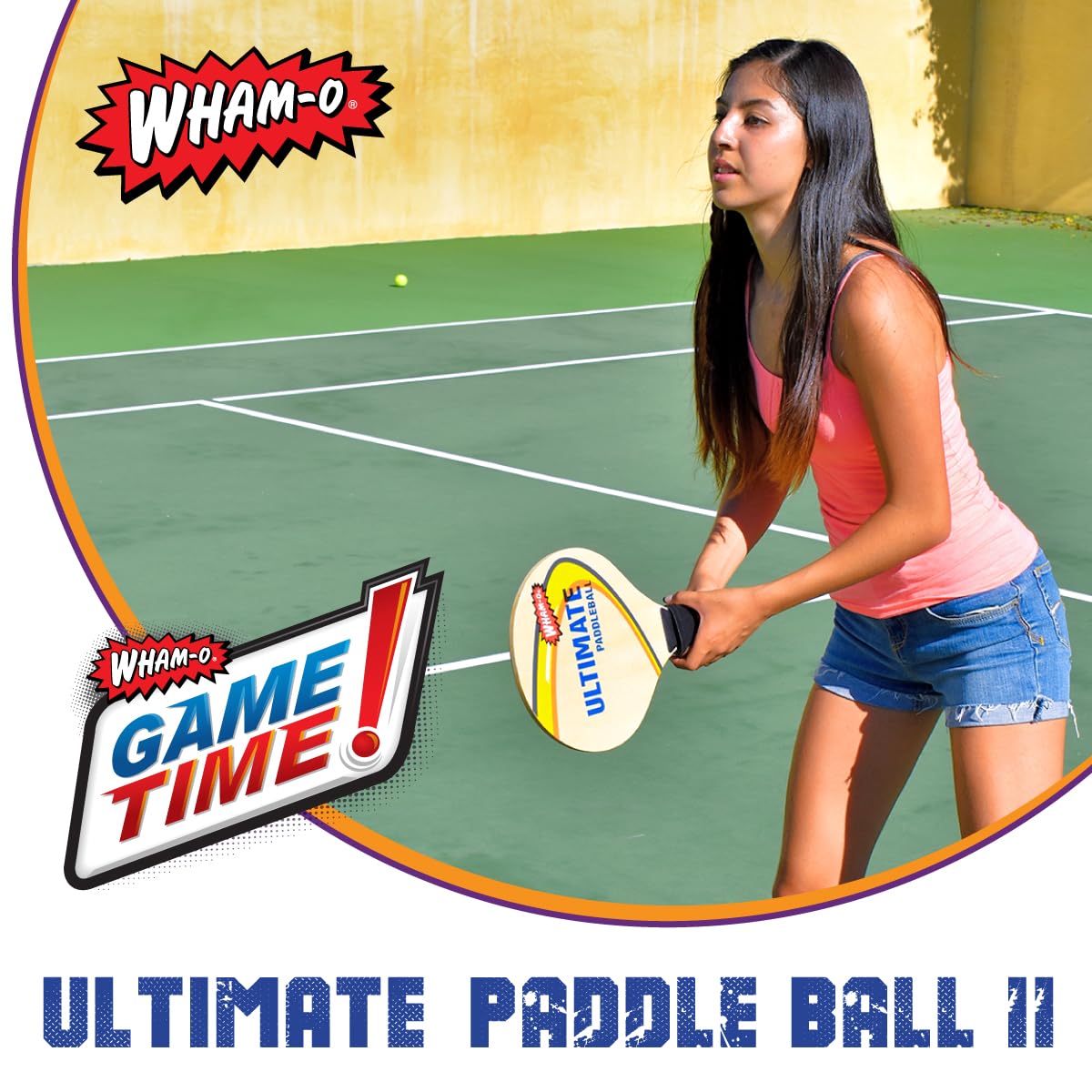 Wham-O Game Time Ultimate Paddle Ball - 2 Paddles - 3 Balls - Outdoor Games