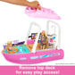 Barbie Boat with Pool and Slide, Dream Boat Playset Includes 20+ Pieces Like Dolphin and Accessories
