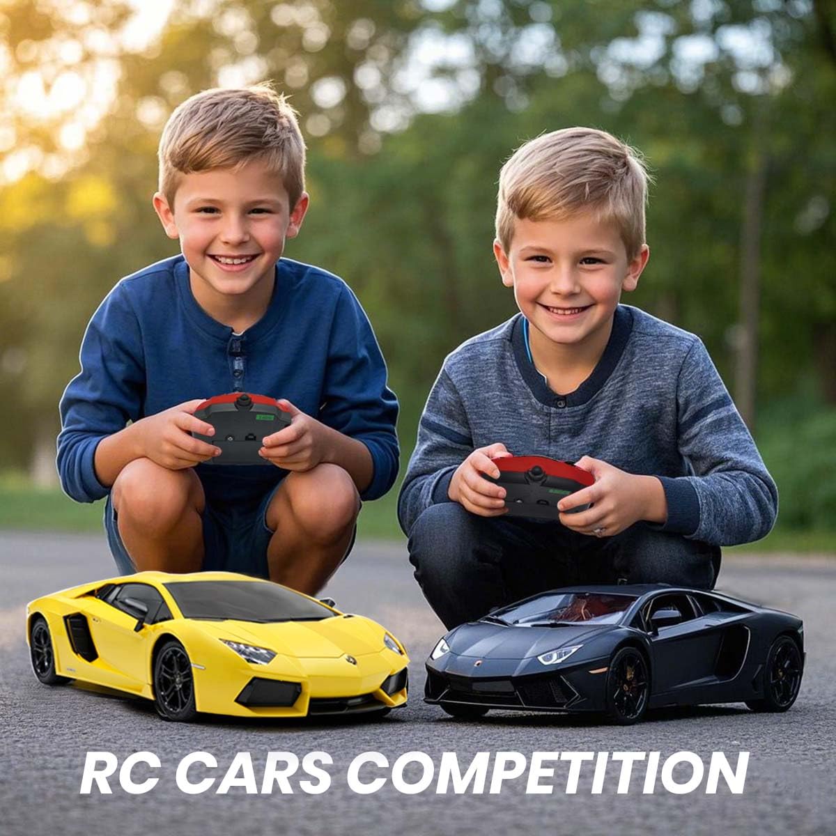 Lamborghini Remote Control Car, licenced RC Car for kids, Matte Black