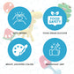 Gadgetime USA Silicone Baby Teether (Pack of 5) - Animal Toys for Babies, Toddlers, Girls & Boys - Stimulating & Soft Soothing - BPA Free - Assorted