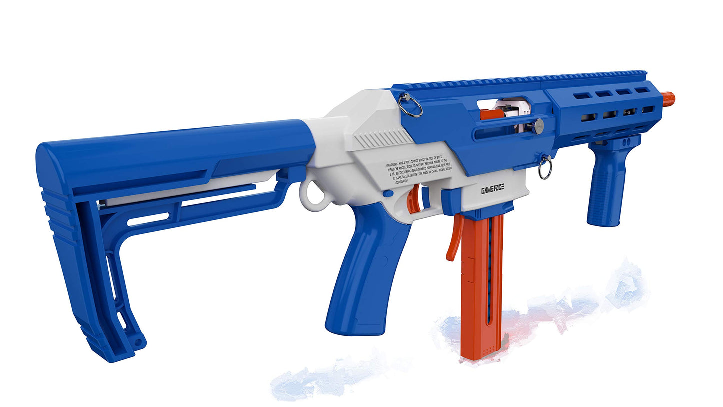 GameFace Prime GFJBB Spring-Powered Foam Dart Blaster, Blue