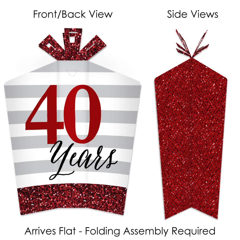 Big Dot of Happiness We Still Do - 40th Wedding Anniversary - Table Decorations - Anniversary Party Fold and Flare Centerpieces - 10 Count