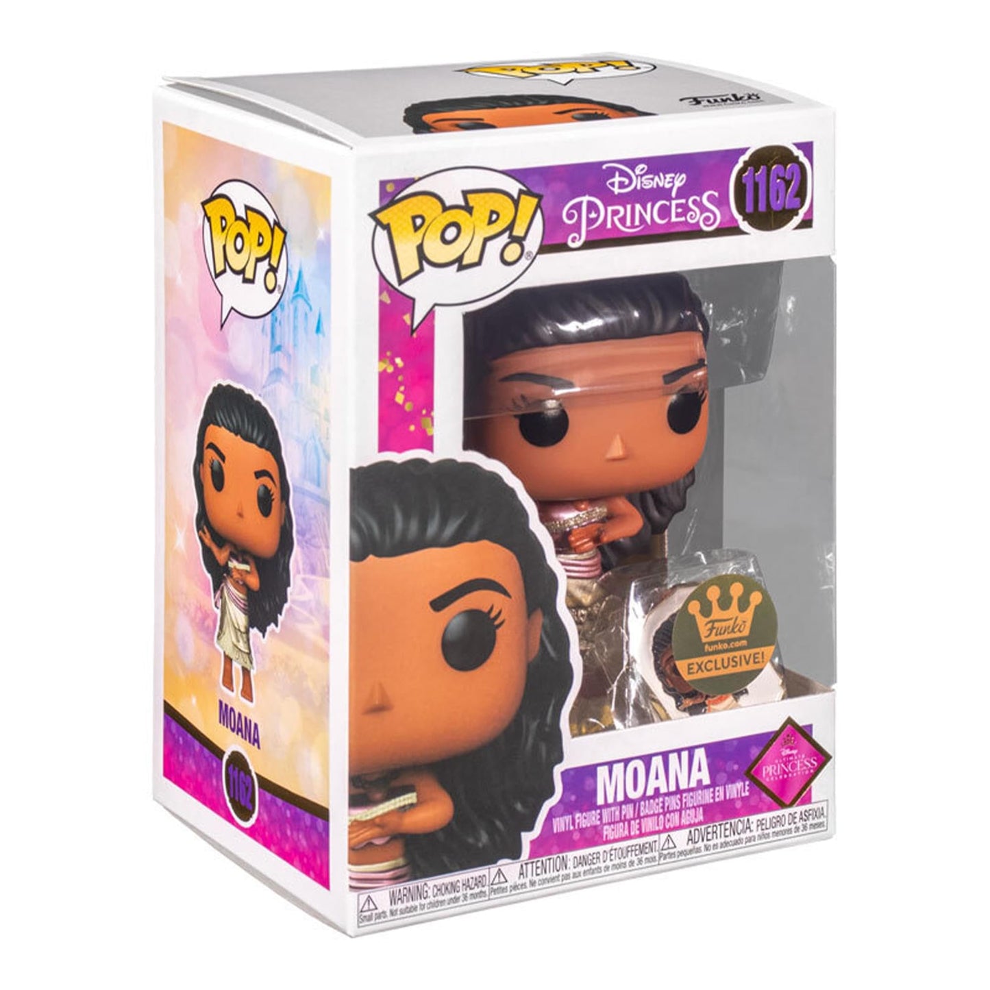 Funko Disney Princess POP Vinyl Figure | Moana (Gold) with Pin